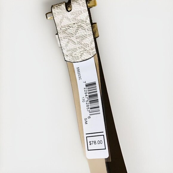 MICHAEL KORS Waist Belt Bag Fanny Pack‎ Beige/White Signature Logo S/M - Picture 6 of 9